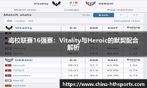 高校联赛16强赛：Vitality与Heroic的默契配合解析